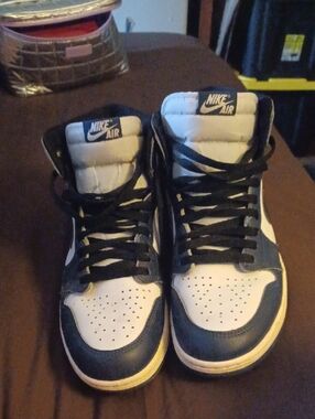 Nike High Top Sneakers in White and Navy